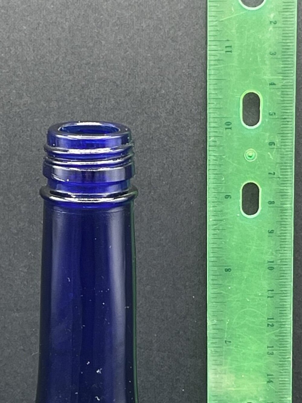 Vintage Acqua della Madonna Teardrop Cobalt Blue Glass Bottle Vase Italy 10.5" - Picture 5 of 5